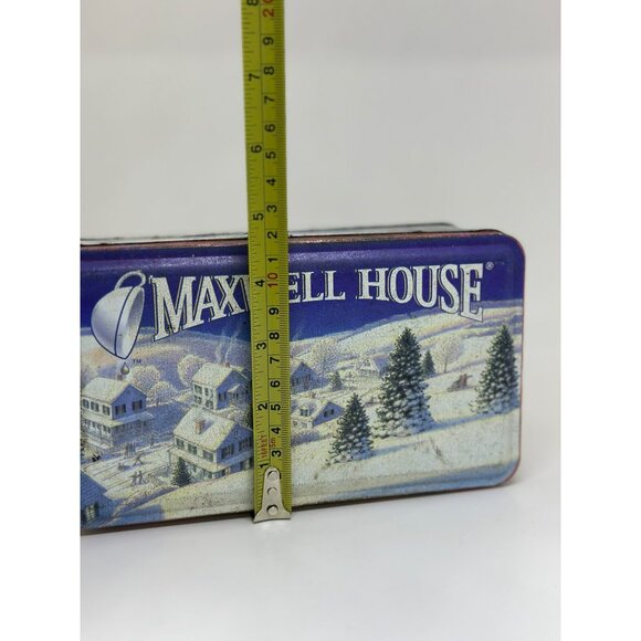 VTG 1997 Maxwell House Coffee Collectors Tin Winter Town Holiday Christmas Empty - Picture 5 of 6